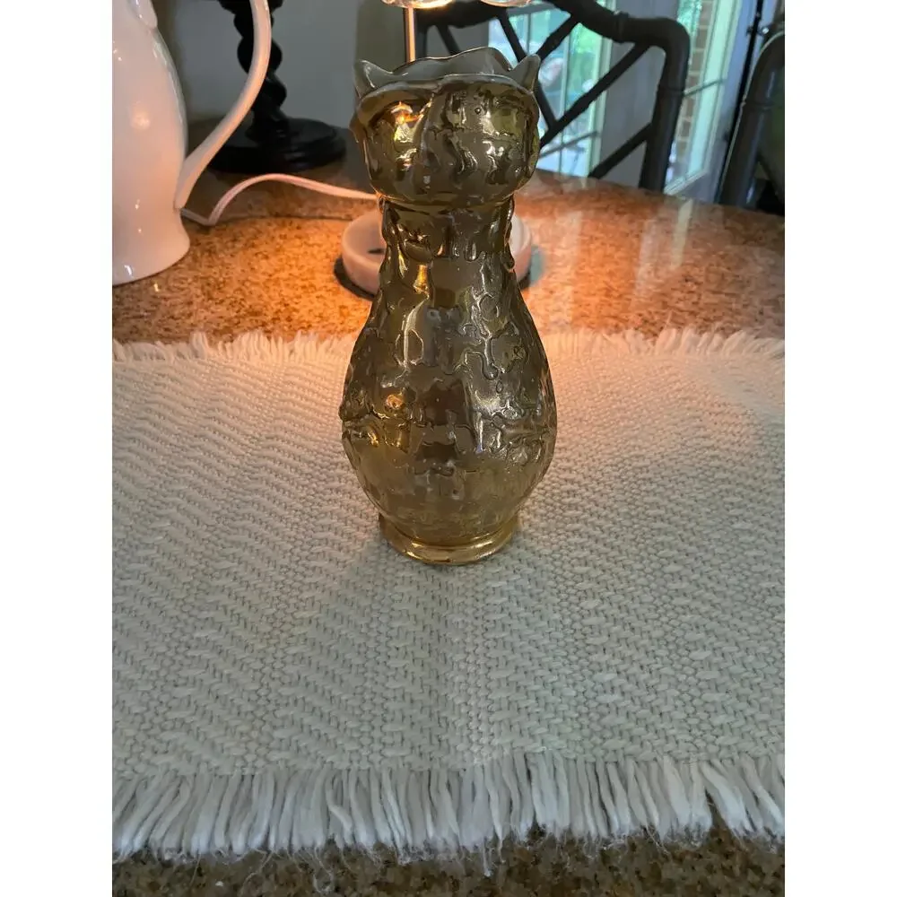 Vintage Weeping Gold VASE 24 Karat Gold Made in USA  mid-century 1950s